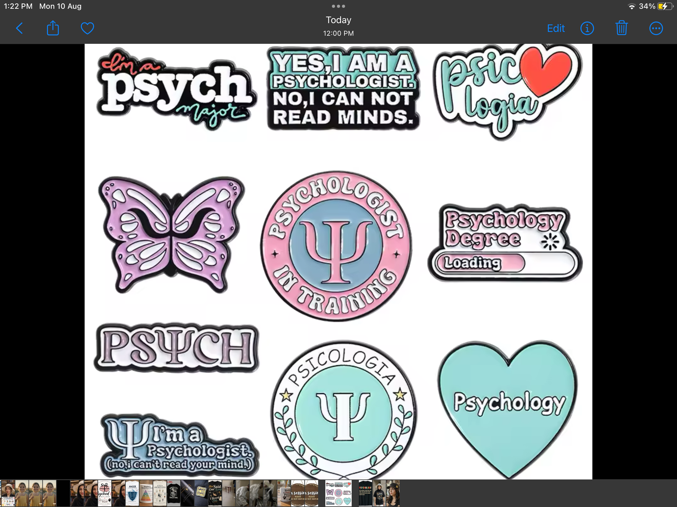 Psychology Enameel Pins