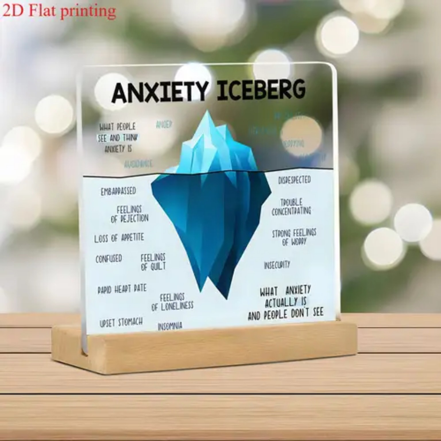 Anxiety Ice Berg Therapist Office decor
